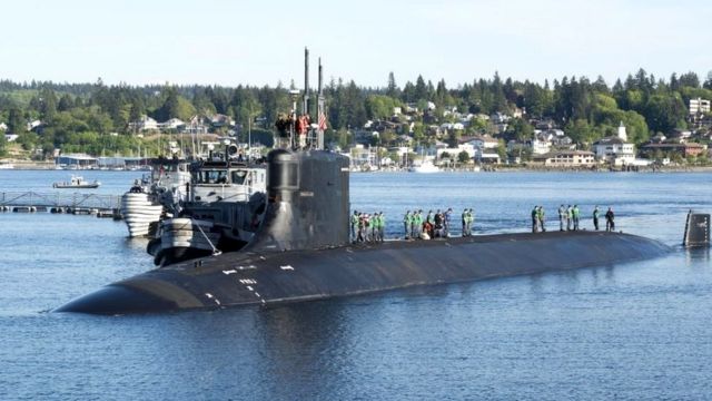 USS Connecticut was photographed leaving port in 2018