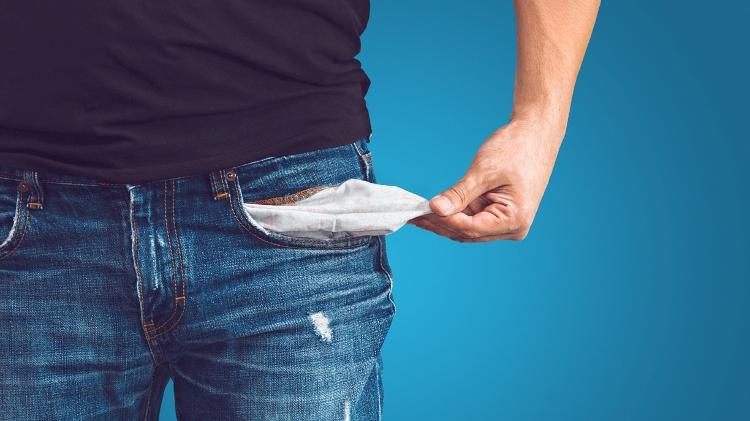 virtual empty pocket;  Running out of money - iStock - iStock