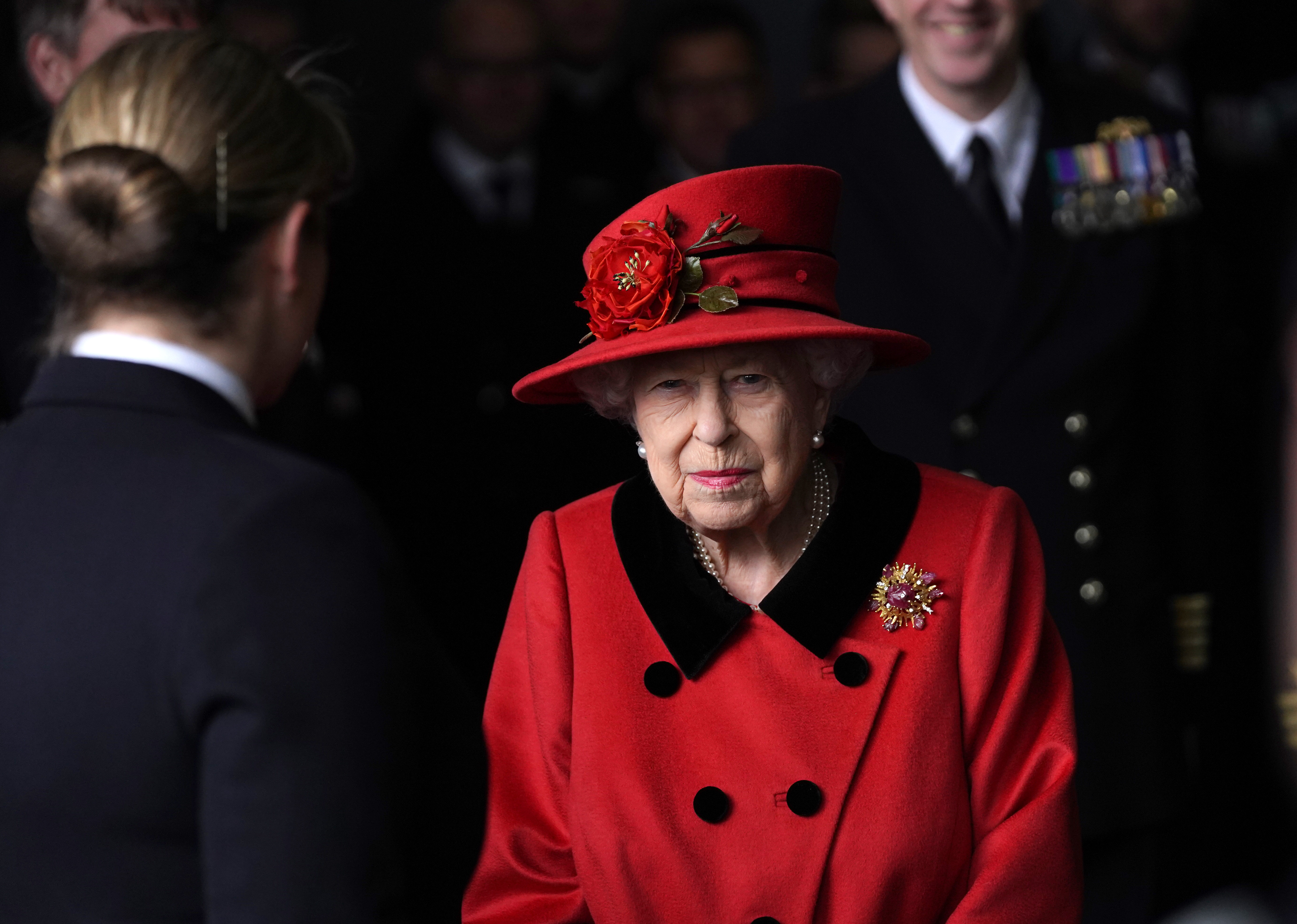 Queen Elizabeth II attended the event at a naval base in Portsmouth, England.  05/22/2021