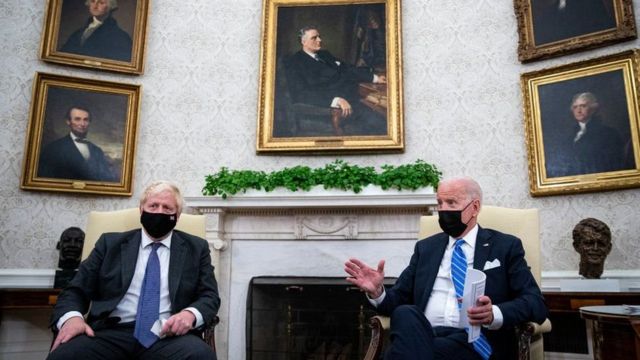 Boris Johnson and Joe Biden