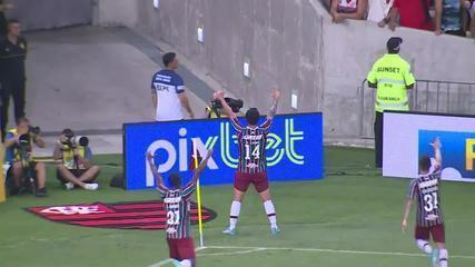 Flamengo 0 x 2 Fluminense goals in the first match of the 2022 Carioca Championship final.