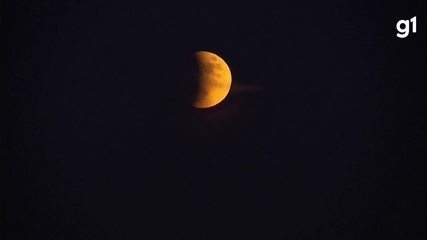 Video showing time-lapse footage of the longest partial lunar eclipse seen in Tokyo