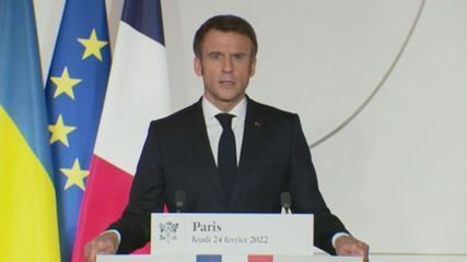 French president talks about Russian attack on Ukraine