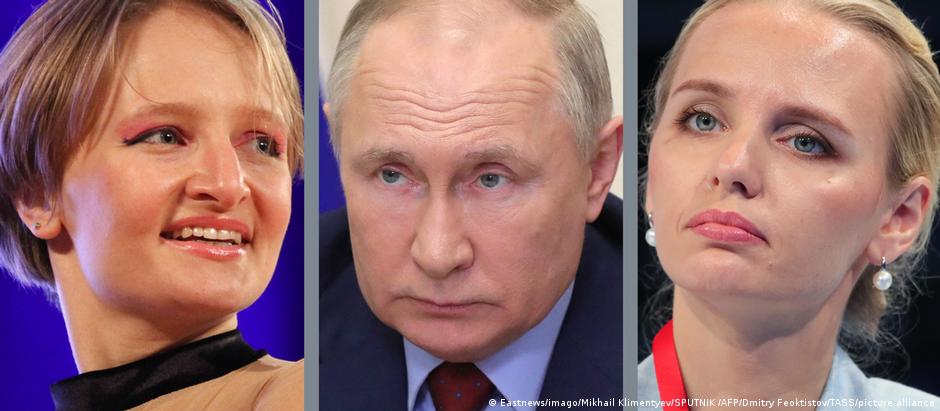 Putin and his two daughters: Katarina Dichonova and Maria Vorontsova