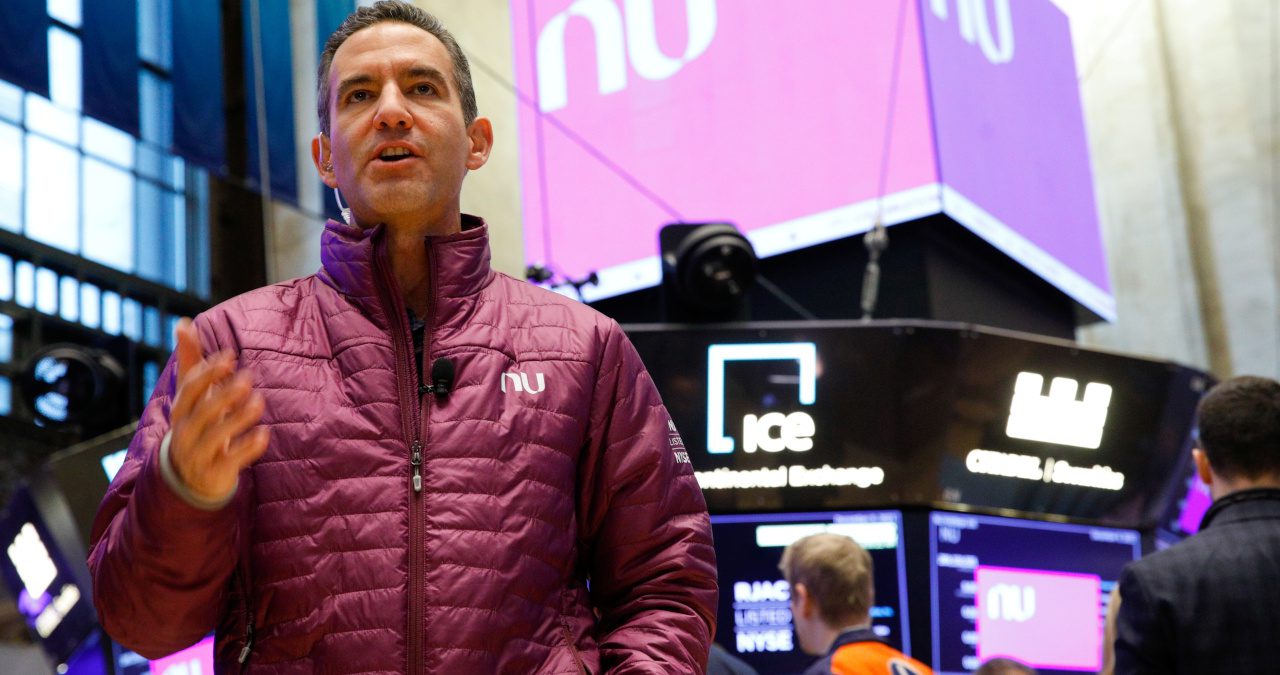 David Velez, founder and CEO of Nubank, on the New York Stock Exchange (NYSE)