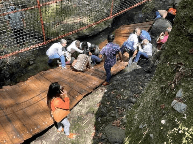 The bridge collapsed during its reopening in Mexico